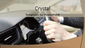  Presentation with steering wheel engineering - Audience pleasing presentation theme consisting of motorists have their hands firmly backdrop and a mint green colored foreground