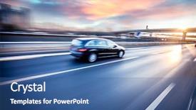  Presentation with freeway - Presentation consisting of earth ground soil crack erosion background and a coral colored foreground.