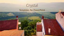  Presentation with green roof - Presentation with motovun-croatia-view-with-high background and a lemonade colored foreground