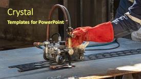  Presentation with workshop - Cool new PPT layouts with workshop using an acetylene torch backdrop and a wine colored foreground