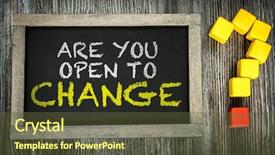  Presentation with change - PPT layouts with motto - are you open to change background and a tawny brown colored foreground