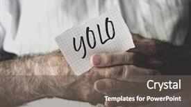  Presentation with old man - Presentation theme consisting of motto - closeup of an old caucasian background and a gray colored foreground