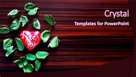  Presentation with loving hearts love heart candy - Colorful slide set enhanced with motto - i love you red heart backdrop and a wine colored foreground