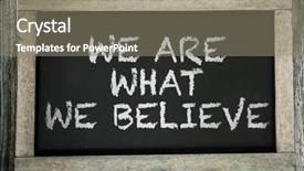  Presentation with believe - Presentation theme having motto - we are what we believe background and a gray colored foreground