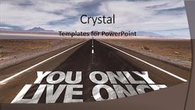  Presentation with live - Amazing presentation having motto - you only live once written backdrop and a light gray colored foreground
