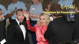  Presentation with benefit - Amazing PPT theme having mougins-france-may-22-madonna backdrop and a tawny brown colored foreground