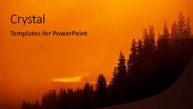  Presentation with glow - Slide set enhanced with mouintain forest with pure lake background and a gray colored foreground