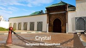  Presentation with morocco - Audience pleasing theme consisting of moulay ismail mausoleum meknes morocco backdrop and a coral colored foreground