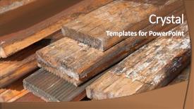  Presentation with old wood planks - Slides with mould - damp old patio wooden deck background and a tawny brown colored foreground