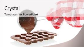  Presentation with mold - PPT theme having mould - silicon mold for making chocolate background and a white colored foreground