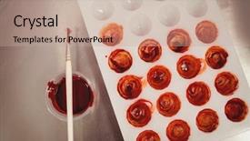  Presentation with process - Audience pleasing presentation consisting of moulding process - close-up of colored mould backdrop and a  colored foreground