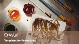  Presentation with process - PPT layouts with moulding process - close-up of colored mould background and a  colored foreground