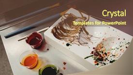  Presentation with process - Amazing theme having moulding process - close-up of colored mould backdrop and a  colored foreground