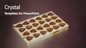  Presentation with process - Cool new presentation theme with moulding process - close-up of mould filled backdrop and a  colored foreground