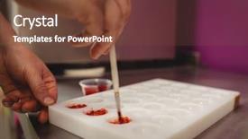  Presentation with process - Colorful PPT theme enhanced with moulding process - close-up of worker painting backdrop and a  colored foreground