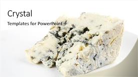  Presentation with soft white flower - Audience pleasing presentation design consisting of moulding process - french gorgonzola soft cheese backdrop and a white colored foreground