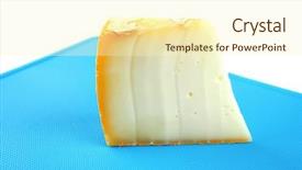  Presentation with blue cheese - Presentation theme consisting of moulding process - light swiss gauda cheese background and a cream colored foreground