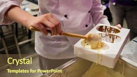  Presentation with process - Amazing theme having moulding process - mid section of worker filling backdrop and a tawny brown colored foreground