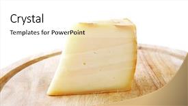  Presentation with cheese - Amazing slide deck having moulding process - piece of light edam cheese backdrop and a  colored foreground