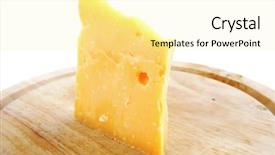  Presentation with cheese - Amazing theme having moulding process - piece of yellow swiss cheese backdrop and a  colored foreground