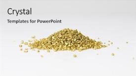  Presentation with nuggets - Colorful slides enhanced with mound of gold nuggets backdrop and a white colored foreground