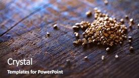  Presentation with gold - Beautiful slide deck featuring mound of gold backdrop and a dark gray colored foreground