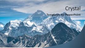  Presentation with mountain - Audience pleasing presentation consisting of mount - beautiful mountain backdrop and a light blue colored foreground