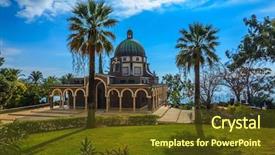  Presentation with sermon - Slide set having mount - mount of beatitudes subtle background and a tawny brown colored foreground