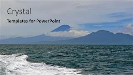  Presentation with bali - Beautiful slides featuring mount agung on bali backdrop and a light gray colored foreground