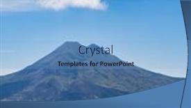  Presentation with bali island typical indonesia - Cool new slides with mount-agung-volcano backdrop and a light blue colored foreground