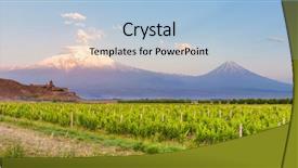  Presentation with armenia - Colorful theme enhanced with mount ararat exploring armenia backdrop and a light blue colored foreground