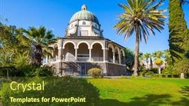  Presentation with bliss - Slide deck consisting of mount-bliss-on-the-sea background and a tawny brown colored foreground