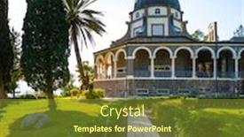  Presentation with bliss - PPT theme enhanced with mount-bliss-on-the-sea background and a tawny brown colored foreground