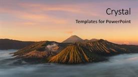  Presentation with indonesia - Presentation featuring mount bromo at sunrise indonesia background and a coral colored foreground