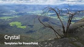 Presentation with australia - Audience pleasing PPT theme consisting of mount buffalo on the great alpine road in victoria australia backdrop and a dark gray colored foreground