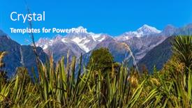  Presentation with journey to new heights - PPT layouts having mount-cook-and-mount-tasman background and a teal colored foreground