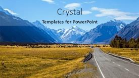  Presentation with snow mountain - Slides featuring mount-cook-national-park background and a light blue colored foreground