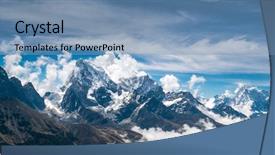  Presentation with everest - Audience pleasing presentation theme consisting of mount everest - mountain landscape backdrop and a teal colored foreground