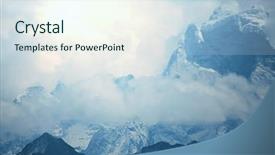  Presentation with himalaya - PPT theme consisting of mount everest - mountains in sagarmatha region himalaya background and a  colored foreground