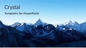  Presentation with himalaya - Presentation theme enhanced with mount everest - mountains in sagarmatha region himalaya background and a  colored foreground