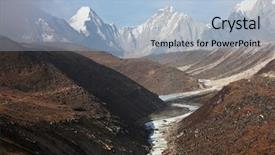  Presentation with everest - Cool new presentation theme with mount everest - mountains peak backdrop and a  colored foreground