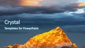  Presentation with everest - Presentation theme having mount everest - mountains peak background and a  colored foreground