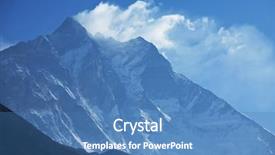  Presentation with everest - Audience pleasing presentation consisting of mount everest - mountains peak backdrop and a teal colored foreground