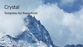  Presentation with everest - Cool new PPT theme with mount everest - mountains peak backdrop and a  colored foreground