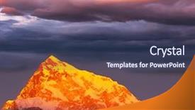  Presentation with mountains - Slides with mount everest - mountains peak background and a tawny brown colored foreground