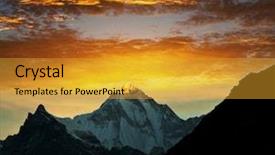  Presentation with everest - Colorful slides enhanced with mount everest - mountains peak backdrop and a gold colored foreground