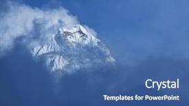  Presentation with clouds - Audience pleasing PPT layouts consisting of mount everest - peak in clouds backdrop and a  colored foreground