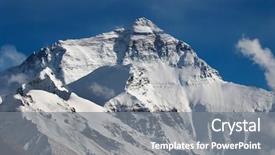  Presentation with everest - Audience pleasing PPT layouts consisting of mount everest north face backdrop and a gray colored foreground