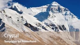  Presentation with everest - Presentation theme having mount everest north face background and a  colored foreground