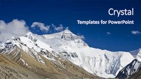 Presentation with everest - PPT theme enhanced with mount everest north face background and a navy blue colored foreground